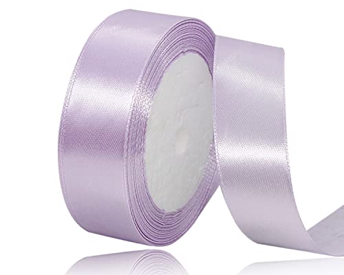 Satinband Felider 25mm, 22 Meters Dekoration Geschenkband breit Schleifenband, Stoffband für Hochzeit, Taufe und Geburtstag Geschenke von AHOMAME