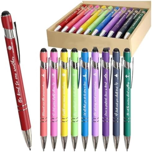 AHTKrvin 20 Stück Kugelschreiber, "Welcome Back to School", Bambusstift, Studenten, Kugelschreiber, schwarze Tinte, Schulbedarf, Geschenke von AHTKrvin