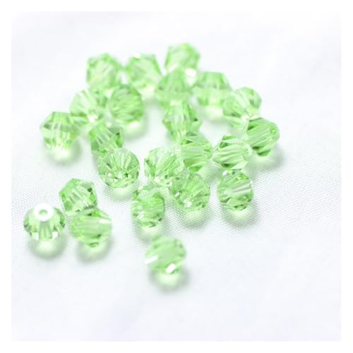 AHUFGN Kristall Bicone Perlen 2 3 4 6 8mm Glas Kristall Doppelkegel Perlen Schwarz Lose Spacer Facettierte Perlen for Frauen DIY Herstellung Von Schmuck Stickerei Zubehör(Light green-02,2mm 540pcs) von AHUFGN