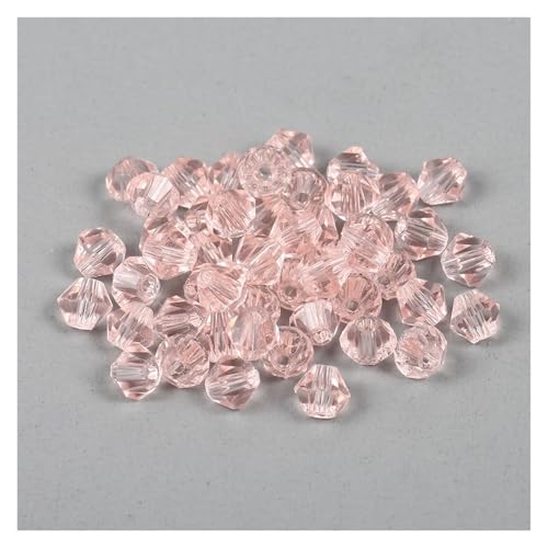 AHUFGN Kristall Bicone Perlen 200 Stück 3 mm AB-Farbe glänzende facettierte Glasperlen lose Abstandshalter Doppelkegel-Kristalle Perlen for DIY-Armbänder Schmuckherstellung Zubehör(Pink1) von AHUFGN