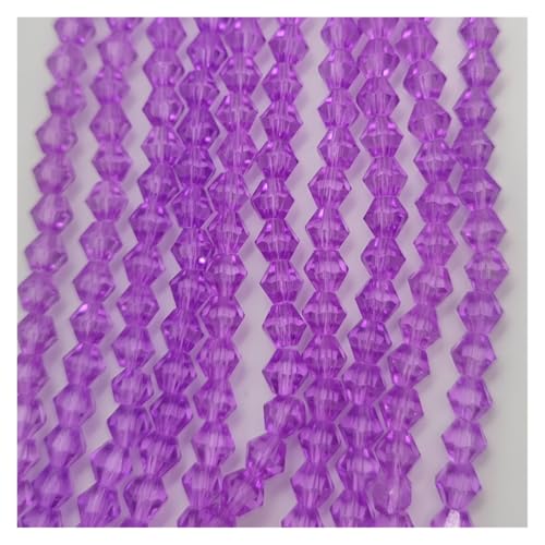 AHUFGN Kristall Bicone Perlen 3 4 6 mm facettierte Doppelkegel-Glasperlen, Kristallperlen zur Schmuckherstellung, DIY-Armband-Halskettenzubehör(JZ023,3mm(120pcs)) von AHUFGN