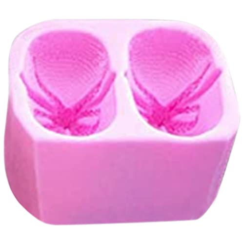 AIDIRui 1 PCS Kinderschuhe Gestrickte Werkzeuge zum Dekorieren von Kuchen DIY Form Kerze Seife Form Rosa Ton Form von AIDIRui