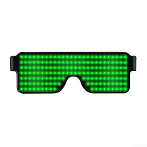 AIDNTBEO Dynamische Brille für Partys, Festivals, Weihnachten, USB, wie Partys, Konzerte und Festivals (grün) von AIDNTBEO