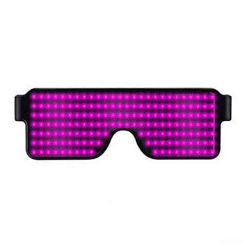 AIDNTBEO Dynamische Brille für Partys, Festivals, Weihnachten, USB, wie Partys, Konzerte und Festivals (rosa) von AIDNTBEO