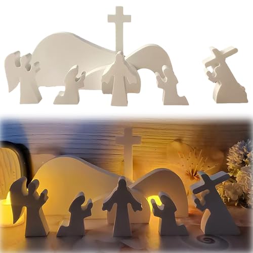 Silikonform Weihnachten-Jesus Geburt Silikonform, Silikonformen Gießformen, DIY Epoxidformen Für Weihnachten Dekoration, Gießformen Silikon Weihnachten, Handwerk(2PCS) von AIDODIA