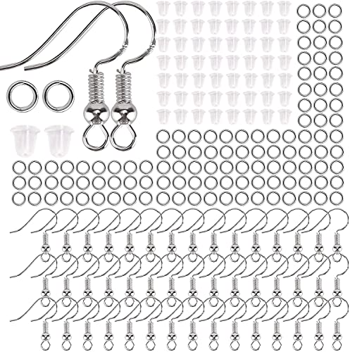 AIEX 300 Stück 925 Versilberte Ohrringhaken Hypoallergene Ohrhaken für Die Herstellung von DIY Ohrringen mit Durchsichtigen Ohrring Sicherheitsrücken und Biegeringen AIEX 300 Stück 925 Versilberte Ohrringhaken Hypoallergene Ohrhaken für Die Herstellung von DIY Ohrringen mit Durchsichtigen Ohrring Sicherheitsrücken und Biegeringen von AIEX