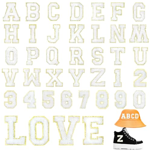 AIFUDA Chenille-Patches, selbstklebend, 36 Stück, Chenille-Buchstaben A-Z und 10 Stück Zahlen 0–9, Chenille-Patches, DIY, Kleidung, Stoff, Schuhe, Taschen AIFUDA Chenille-Patches, selbstklebend, 36 Stück, Chenille-Buchstaben A-Z und 10 Stück Zahlen 0–9, Chenille-Patches, DIY, Kleidung, Stoff, Schuhe, Taschen von AIFUDA
