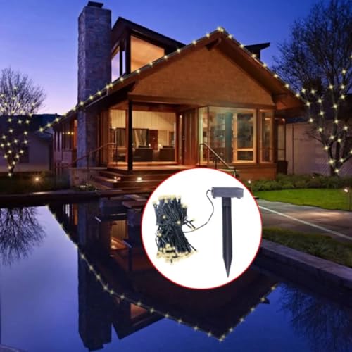 LED Solar Lichterkette Warmweiß Weihnachtsdeko von AIJUUKJP