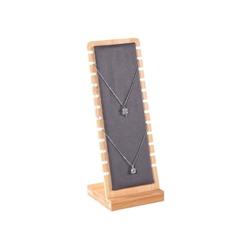 AILIUXIAOYAN Schmuckständer Anhänger Organizer Schmuck Display Board Schmuck Hängen Rack Display Stand Stände Holz Abnehmbare Halskette Display Rack Schmuckdisplay(Gray) von AILIUXIAOYAN