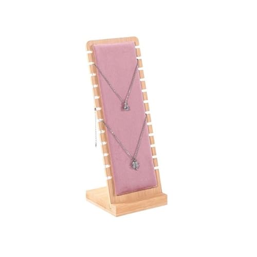 AILIUXIAOYAN Schmuckständer Anhänger Organizer Schmuck Display Board Schmuck Hängen Rack Display Stand Stände Holz Abnehmbare Halskette Display Rack Schmuckdisplay(Pink) von AILIUXIAOYAN