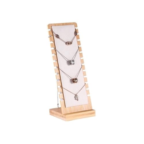 AILIUXIAOYAN Schmuckständer Anhänger Organizer Schmuck Display Board Schmuck Hängen Rack Display Stand Stände Holz Abnehmbare Halskette Display Rack Schmuckdisplay(White) von AILIUXIAOYAN