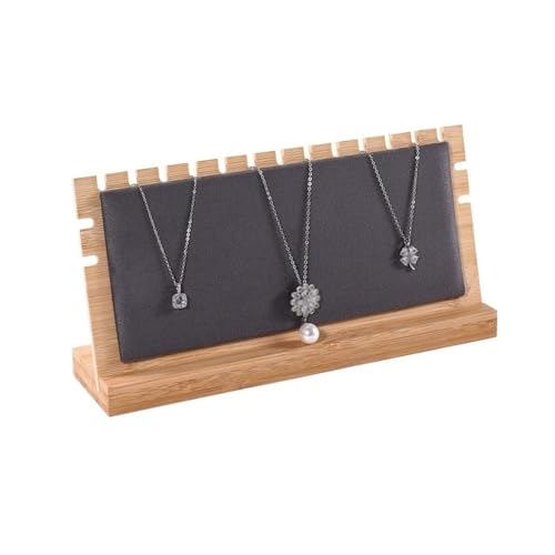 AILIUXIAOYAN Schmuckständer Holz Abnehmbare Halskette Display Rack Schmuck Hängen Rack Display Stand Stände Anhänger Organizer Schmuck Display Board Schmuckdisplay(Gray) von AILIUXIAOYAN