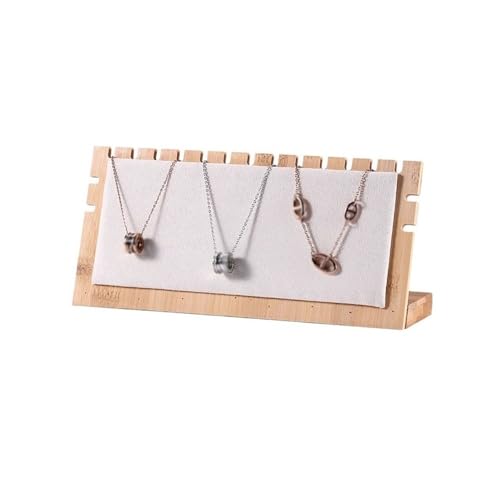 AILIUXIAOYAN Schmuckständer Holz Abnehmbare Halskette Display Rack Schmuck Hängen Rack Display Stand Stände Anhänger Organizer Schmuck Display Board Schmuckdisplay(White) von AILIUXIAOYAN