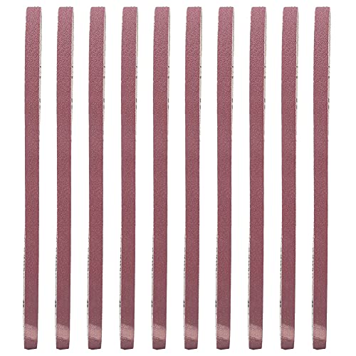 AILOOCEDI 10 Stück Schleifband, Aluminiumoxid-Schleifpapier, Schleifband, 533 X 9 Mm, Ideal Zum Polieren von Holz, Möbelbeschlägen (120#) von AILOOCEDI