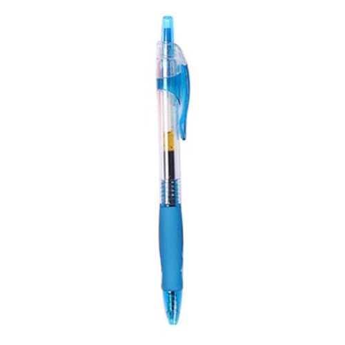 AILOOCEDI Kugelschreiber, Einziehbar, 0,5 Mm Spitze, Zum Schreiben Im Schulbüro, Neutraler Stift, Hochwertiges Kunststoffmaterial, Tinte auf Wasserbasis, Größe 15 X 2 X 1 Cm (Blau) von AILOOCEDI
