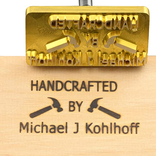 AIMOADO Branding Eisen für Holz, personalisiertes Logo, Wärmestempel für Holzarbeiter und Handwerker, handgefertigt von Design (11.4x11.4cm) von AIMOADO