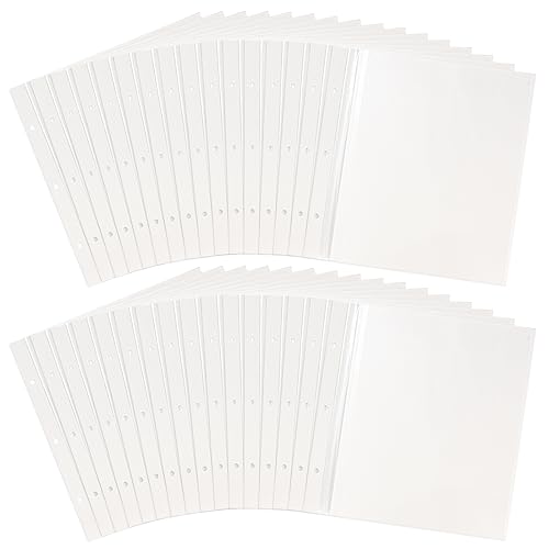 AIOR 30pcs Nachfüll Seiten für Leinen Fotoalben Selbstklebend 26x21cm (Weiße Seite) von AIOR