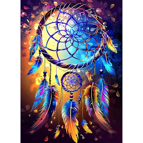 AIRDEA Traumfänger Diamond Painting Erwachsene, DIY 5D Bunt Diamant Painting Bilder, Bastelset Erwachsene Frauen als Haus Wanddeko 30x40 cm von AIRDEA