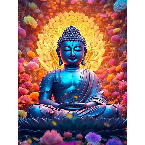 AIRDEA DIY Buddha Diamond Painting Set Erwachsene Kinder, Traumland Diamant Painting Bilder 5D Fantasie Diamant Kunst Blumen Diamant Malerei Set Cross Stickerei Malerei Kits für Heimdekor 30x40 cm von AIRDEA