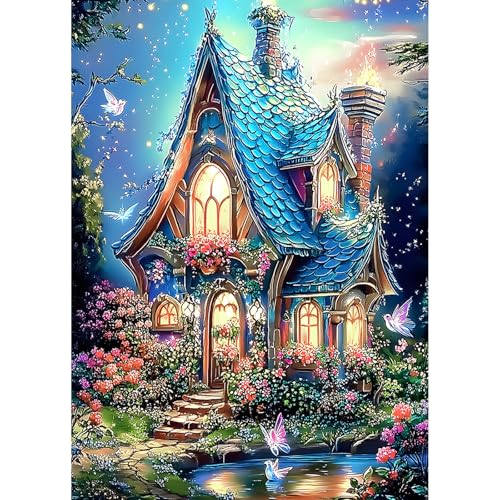 AIRDEA Schloss Diamond Painting Erwachsene, DIY 5D Landschaft Diamant Painting Bilder, Bastelset Erwachsene Frauen als Haus Wanddeko 30x40 cm von AIRDEA