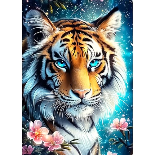 AIRDEA Sternenklarer Himmel Tiger Diamond Painting Erwachsene Bilder Set 30x40 cm von AIRDEA