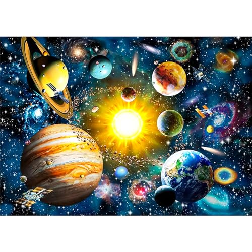 AIRDEA Weltraum Planeten Galaxie Universum Diamond Painting Erwachsene, 5D DIY Diamond Painting Bilde Malerei Kits für deko wohnzimmer, wanddeko, deko schlafzimmer 40x30cm von AIRDEA