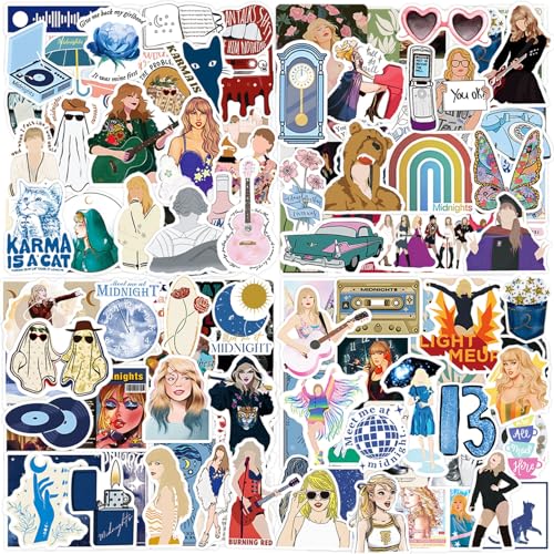 Aufkleber 200 Stück Musik Sticker Set, Pop Konzert Aufkleber, Wasserfeste Vinyl Aufkleber, Sticker für Scrapbook Kindle Laptop Journal Macbook IPad Trinkflasche Handy Gitarre Skateboard Computer usw von AIRNOGO