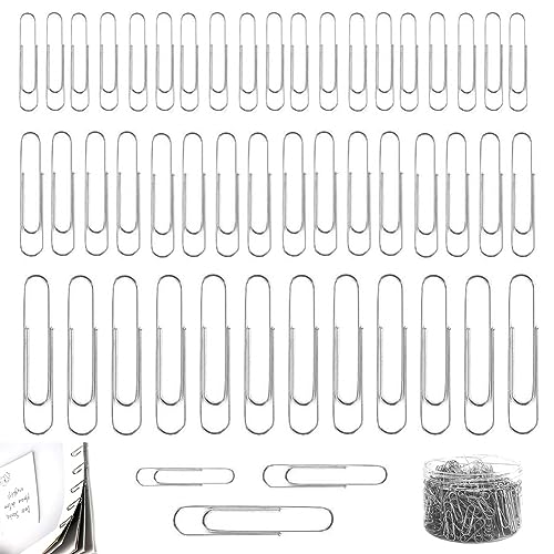 Büroklammern 700 Stück Metall Büroklammern Paperclips 28 mm/33 mm/50 mm Büroklammern Silber für Büro Schule und Täglicher Gebrauch (3 Größen) von AISHOW