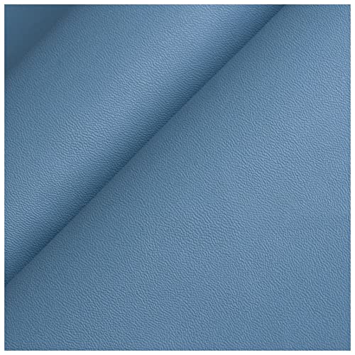 AITAF Kunstleder Meterware Blau Bezugsstoff Möbelstoff Lederimitat Stoffe Lederstoffe Kunstleder Vinyl PU Kunstleder Vintage Für Sofakissen, Möbelstücke, Stühle Beziehen, Taschen(Blue2) von AITAF