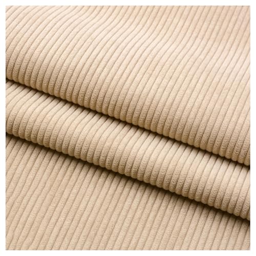 Kord-Stoff DIY-Nähmaterialien Cord-Stoff Weich 8 Dochte Quilting-Stoff Rippcord für Kleidung, Kleid, Hose, Kostüm, Sofa, Überwürfe, Kopfkissenbezug, 50X155cm(Color:Beige) von AITAF