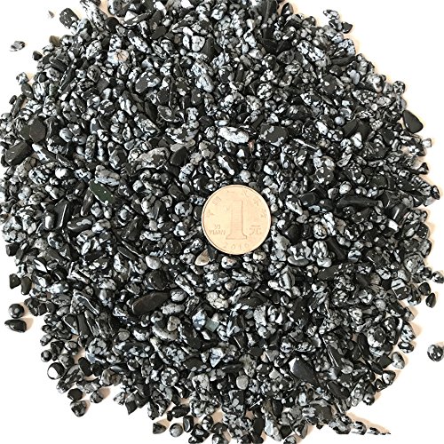 1 lb natürliche Schneeflocke Crystal Crushed Stone Heilung Reiki Kristall unregelmäßige geformte Steine Schmuck Machen Home Dekoration von AITELEI