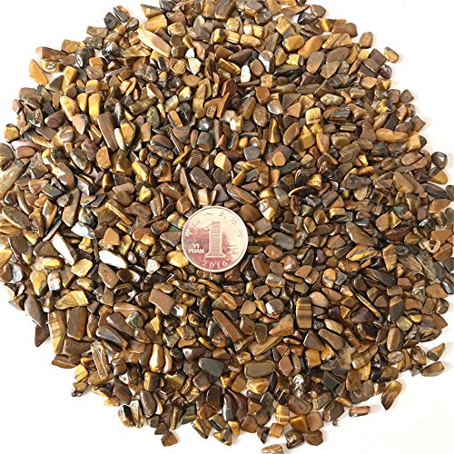 1 lb natürliche Tigerauge Stein getrommelt Chips zerkleinerte Stein Healing Reiki Kristall unregelmäßige geformte Steine Schmuck Machen Heimtextilien von AITELEI