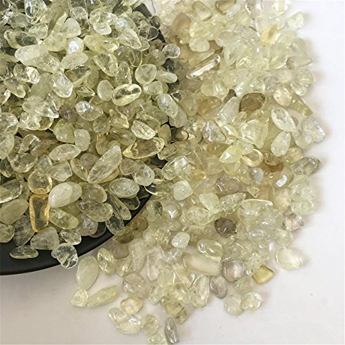 1 lb natürliche gelbe Kristall getrommelt Chips zerkleinerte Stein Healing Reiki Kristall unregelmäßige geformte Steine Schmuck Machen Heimtextilien von AITELEI