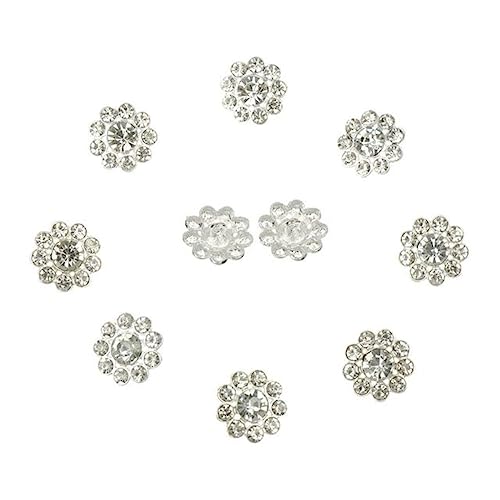 10 Stück/Set Metall-Strass-Knöpfe für Hemden, genähte Beschichtungsknöpfe, DIY-Handwerk, Schnallen, DIY-Sammelalbum, Bekleidung, Nähzubehör, 18 mm von AITIHYA