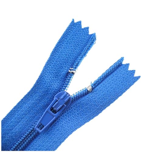 10pcs 3# 18/20/25cm Nylon Reißverschluss-Nähkleid Reißverschlüsse Nahe Reißverschlüsse, Blau, 25cm von AITIHYA