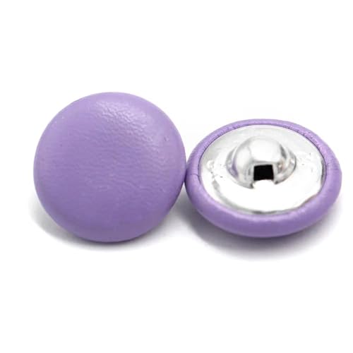 Lederknöpfe 11-30mm Lederbedeckte Knöpfe mit Schaft für Kleidermantel, Lila, 20mm 10pcs Lederknöpfe 11-30mm Lederbedeckte Knöpfe mit Schaft für Kleidermantel, Lila, 20mm 10pcs von AITIHYA
