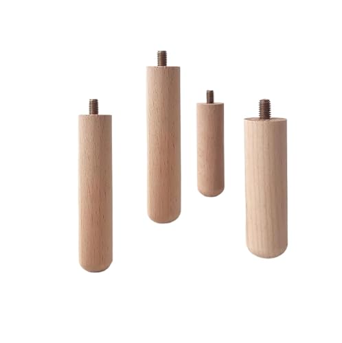 AIXILAN Ersatz-Möbelbeine, Möbelfüße, 4 Stück Massivholz-Sofabeine, Schrauben, Moderne Holzmöbelbeine, Ersatz for Couch, Ottomane, Schrank, TV-Ständer(6.5cm) von AIXILAN