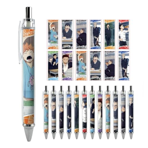 AIYINIY Haikyuu Anime Gelschreiber für Erwachsene und Kinder, Anime-Schreibwaren-Set, Kugelschreiber, 0,5 mm, Studenten, Bürobedarf (Typ 3, 1 Stück (1 Stück) von AIYINIY