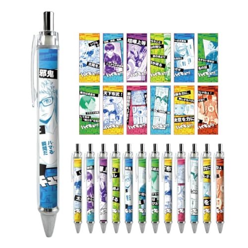 AIYINIY Haikyuu Anime Gelschreiber für Erwachsene und Kinder, Anime-Schreibwaren-Set, Kugelschreiber, 0,5 mm, Studenten, Bürobedarf (Typ 9, 1 Stück (1 Stück) von AIYINIY