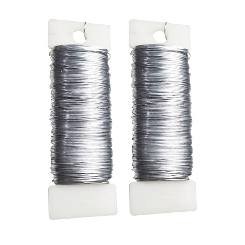 0,35mm x 100m Basteldraht Dünn,2 Rollen draht zum basteln,basteldraht dünn,bindedraht schmuck silber,silberdraht blumendraht,schmuckdraht,schmuckherstellung,wire dünner(50m/Rolle) von AJUNLKVDR