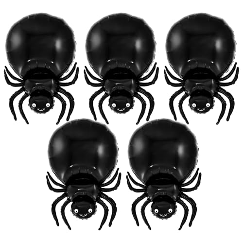 5 Stück Halloween Spinne Luftballons Große Halloween Spinnen von AJUNLKVDR