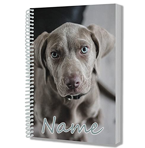 Personalisierbarer Weimaraner Dog A5 Notizblock Notizbuch Zeichnen Schreiben Notizen von AK Giftshop