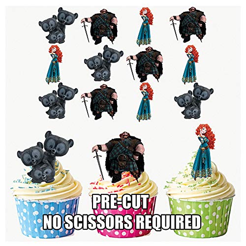 vorgeschnittenen Brave/Merida – Essbare Cupcake Topper/Kuchen Dekorationen (12 Stück) von AK Giftshop