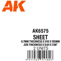 0.7mmthickness x 245 x 195mm - STYRENE SHEET von AK Interactive