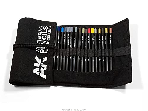 AK AK10048 WEATHERING PENCILS FULL RANGE CLOTH CASE (37 waterpencil colors) von AK Interactive