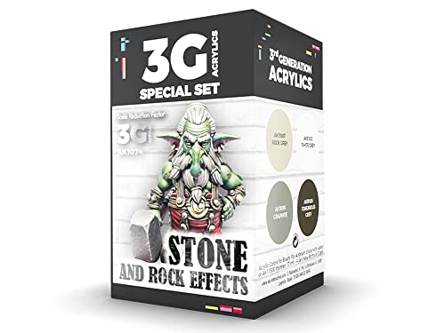 AK Acrylics 3Gen WARGAME SET AK1074 STONE AND ROCK EFFECTS (4x17ml) von AK Interactive