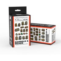 BARRELS & BOXES  WARGAME SET (RESIN 30-35MM) von AK Interactive