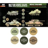 British Army AFV Desert Colors. North Africa and Mediterranean 1940-1943 SET von AK Interactive