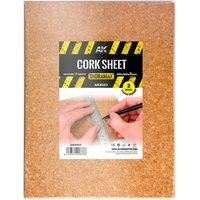 CORK SHEETS - COARSE GRAINED / LAMINAS CORCHO - GRANO GRUESO - 200 x 300 x 2mm (2 SHEETS/LAMINAS) von AK Interactive