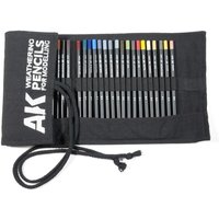 WEATHERING PENCILS FULL RANGE CLOTH CASE (37 waterpencil colors) von AK Interactive